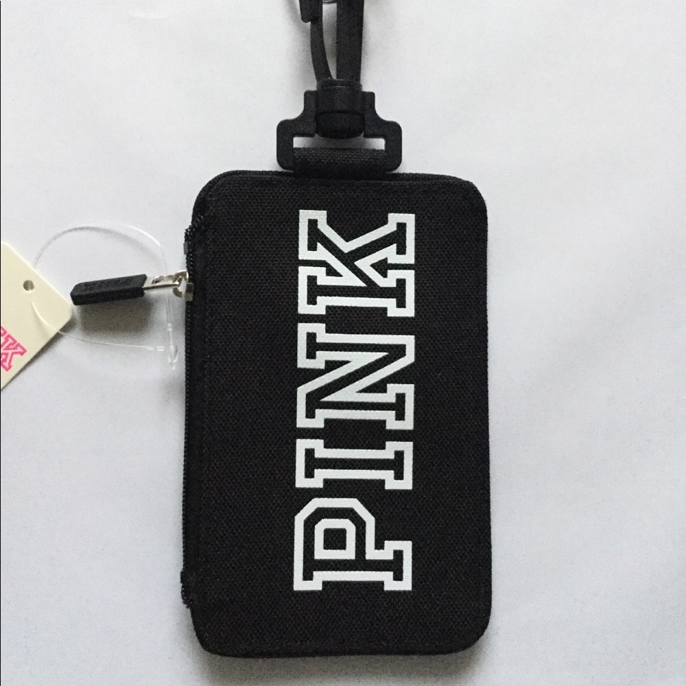 $20❤️VS LOVE PINK Black & White ID Holder - Picture 5 of 8